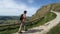 Hiking Te Mata Peak track. Climbing steep hill, Hawkeâ€™s Bay.