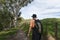 Hiking Te Mata Peak track among farmland. Hawkeâ€™s Bay.