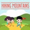 Hiking Time Illustration Vector Art Logo