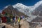 Hiking to Kyangjin Ri summit. View to Langtang Lirung summit