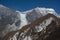 Hiking to Kyangjin Ri summit. View to Langtang range and glassier