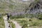 Hiking at the Torres del Paine National Park, Magallanes Region, southern Chile