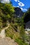 Hiking Trail Beneath Wild Mountain River In Ã–tschergrÃ¤ben in Austria