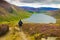 Hiking trail in Cairngorm Mountains, Scotland, UK