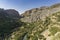 Hiking trail Caminito del Rey.View of Gorge of Gaitanes in El Ch