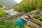 Hiking Trail at the famous Roman Bridge called Ponte dei Salti i