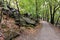 Hiking trail `Harzer Hexenstieg` in Harz mountains