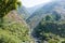 Hiking trail leading from Bhagsu Village to Bhagsunag Waterfall in Bhagsu Village, Dharamsala, Himachal Pradesh, India