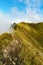 Hiking trail in the mountain landscape of the Allgau Alps