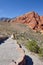 A hiking trail with a Mountain View at Red Rock Canyon Nature Conservancy
