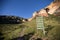 Hiking trail in mountains at Golden Gate