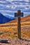 Hiking Trail Sign Deseret Peak Trail Stansbury Mountains, Rocky Mountains, Utah.