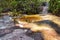 Hiking trail to Aguas Claras waterfall in Vale do Capao, Chapada Diamantina, Palmeiras, Bahia, Brazil