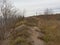 Hiking trail towards a lighthouse along the cliffs  of Pakri Peninsula, Paldiski