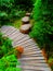 Hiking trail in the Vosges mountains