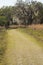 Hiking trail winding through Florida scrub at Lake Kissimmee Par