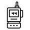 Hiking walkie talkie icon, outline style