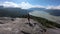 Hiking woman hiker in amazing nature landscape on famous Squamish Stawamus Chief Mountain Hike in British Columbia