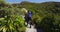 Hiking woman in New Zealand Mount Cook nature mountain landscape