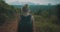 Hiking woman in tropical island mountains