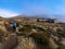 Hiking women touris and huge hut, Kepler track, New Zealand