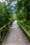 Hiking wooden passage or path