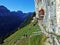 Hiking and Ã„scher cliff restaurant Ascher or Aescher cliff restaurant, Berggasthaus Aescher-Wildkirchli or Mountain inn Aescher