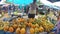 HIKKADUWA, SRI LANKA - MARCH 2014: View of local seller selling fresh papaya at the Sunday market.