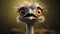 Hilarious Animated Ostrich Face: A Surreal Blend Of Raphael Lacoste And Caras Ionut