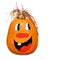 Hilarious happy pumpkin