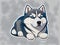 Hilariously Annoying: Siberian Husky Sticker Collection in Cartoon Style on White Background