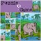 Hildren games: Puzzle. Cute elephant.