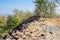 Hill with Basal Column Rock Formations India