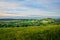 Hill and blue sky into Beaujolais, France