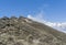 Hill covered with grass at Mardi Himal trek at Himalaya mountains