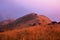 The hill in the evening There is sunshine on the meadow