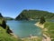 Hill Gugelberg above alpine Lake Wagitalersee or Waegitalersee, Innerthal