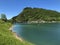 Hill Gugelberg above alpine Lake Wagitalersee or Waegitalersee, Innerthal