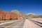 Hill of seven colours in Purmamarca on Ruta 52 Argentina