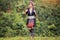 Hill Tribe Coffee Plantation,Akha Woman Picking Red Coffee On Bouquet On Tree