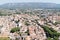 Hill view of city Cavaillon town in south of France