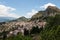 Hill view of Taormina Sicilian resort, Sicily, Italy