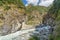 Hillary Suspension Bridge above the river, Everest region, Nepal