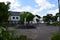 Hillesheim, Germany - 06 15 2023: Central Place with a Fountain and Traffic