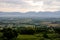 Hills in the beautiful Marche countryside near matelica,italy