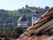 Hills and churchs towers in Sighisoara