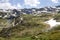 Hills, lakes and rocks in Rila Mountain