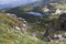 Hills, lakes and rocks in Rila Mountain