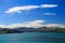 The hills and mountains of Banks Peninsula, New Zealand, from Akaroa Harbour
