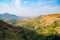 Hills mountains valleys canyons, misty landscape in Madhya Pradesh, India